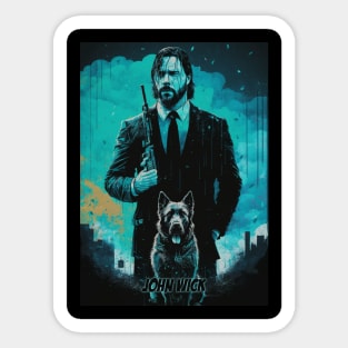 John Wick illustration Sticker